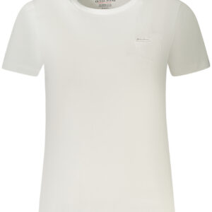 GUESS JEANS T-SHIRT MANICHE CORTE DONNA BIANCO