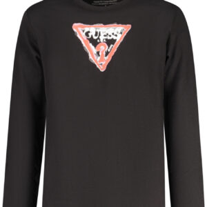 GUESS JEANS T-SHIRT MANICHE LUNGHE BAMBINO NERO