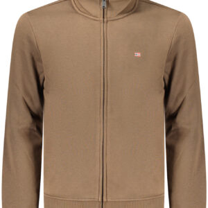 NAPAPIJRI FELPA CON ZIP UOMO MARRONE