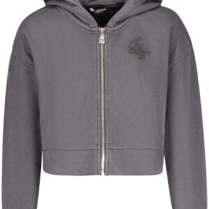 GUESS JEANS FELPA CON ZIP BAMBINA NERO