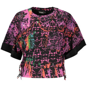DESIGUAL T-SHIRT MANICHE CORTE DONNA VIOLA