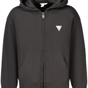 GUESS JEANS FELPA CON ZIP BAMBINO NERO