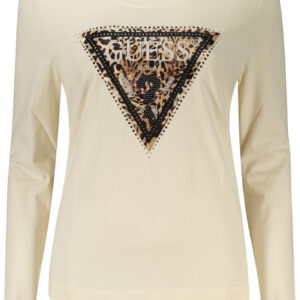 GUESS JEANS T-SHIRT MANICHE LUNGHE DONNA BEIGE