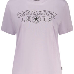 CONVERSE T-SHIRT MANICHE CORTE DONNA VIOLA