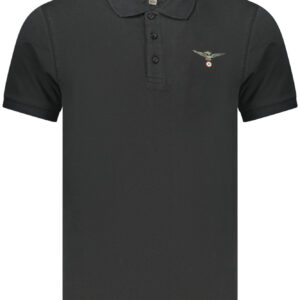 ACCADEMIA MILITARE POLO MANICHE CORTE UOMO NERO