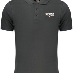ACCADEMIA MILITARE POLO MANICHE CORTE UOMO NERO