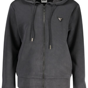 GUESS JEANS FELPA CON ZIP DONNA NERO