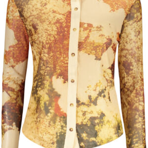 DESIGUAL CAMICIA MANICHE LUNGHE DONNA BEIGE