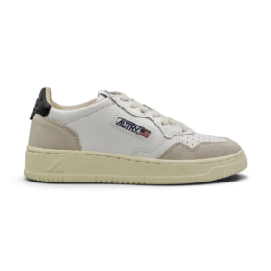 Autry Medalist Leather Low White Black Beige (Women's)