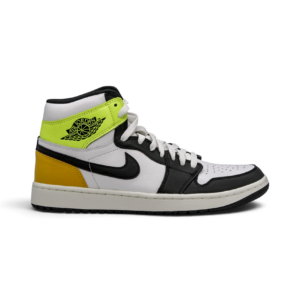 Jordan 1 Retro High G White University Gold Volt Black