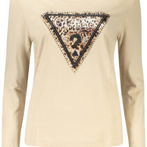 GUESS JEANS T-SHIRT MANICHE LUNGHE DONNA BEIGE