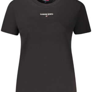 TOMMY HILFIGER T-SHIRT MANICHE CORTE DONNA NERO