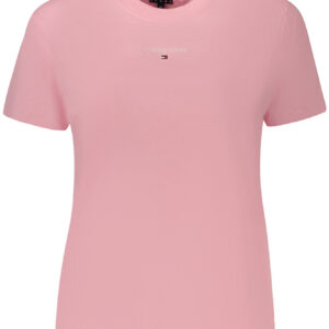 TOMMY HILFIGER T-SHIRT MANICHE CORTE DONNA ROSA